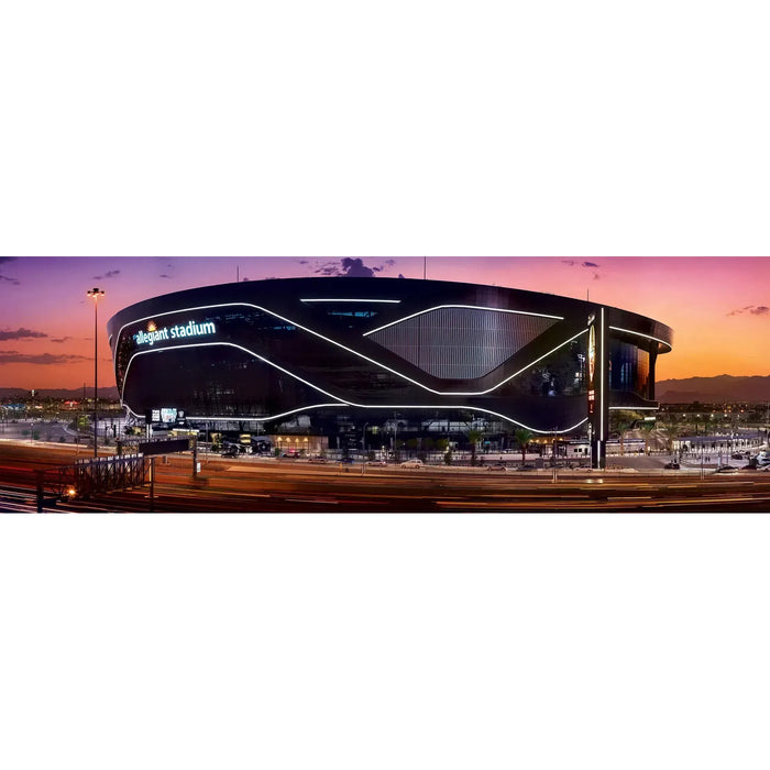 LV Raiders Allegiant Stadium Outside 1000 Piece Panoramic Jigsaw Puzzle MasterPieces - for just $19.99! 