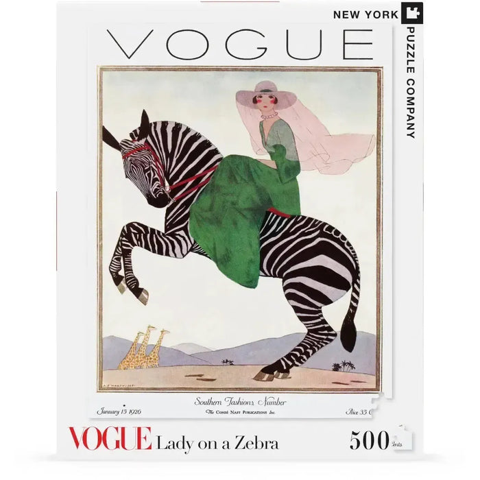 Lady on a Zebra Vogue 500 Piece Jigsaw Puzzle NYPC - for just $26.99! 
