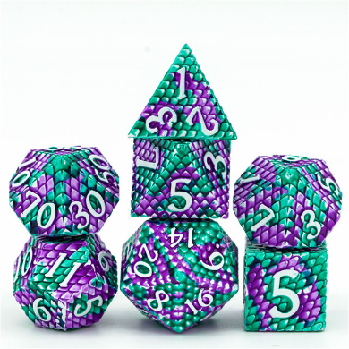 Dragon Scale: Lagoon - Metal RPG Dice Set - for just $44.99! 
