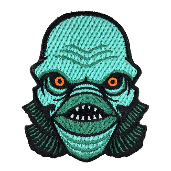 Lagoon Creature Head Embroidered Patch: Iron-on - for just $9! 