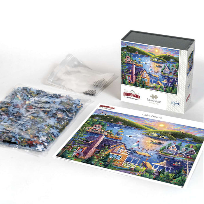 Lake House 1000 Piece Jigsaw Puzzle Boardwalk - for just $23.99! 
