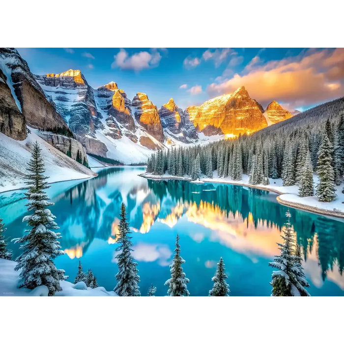 Lake Moraine in Winter Alberta 1000 Piece Jigsaw Puzzle Eurographics - for just $21.99! 