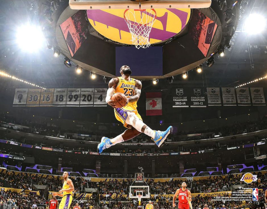 LeBron James Aerial Dunk Los Angeles Lakers 8" x 10" Basketball Photo - for just $9.99! 