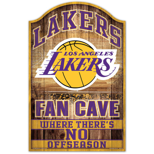 Los Angeles Lakers Fan Cave 11" x 17" Wood Sign - for just $29.99! 