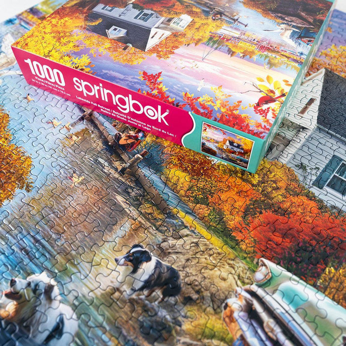 Lakeside Fall Retreat 1000 Piece Jigsaw Puzzle Springbok - for just $19.99! 