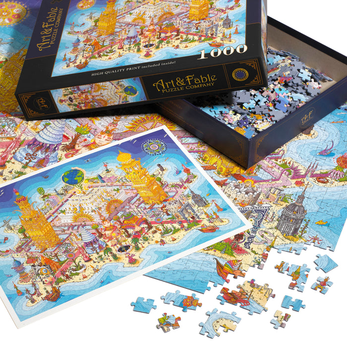 Land of Rutopia 1000 Piece Premium Jigsaw Puzzle Art & Fable - for just $39.99! 