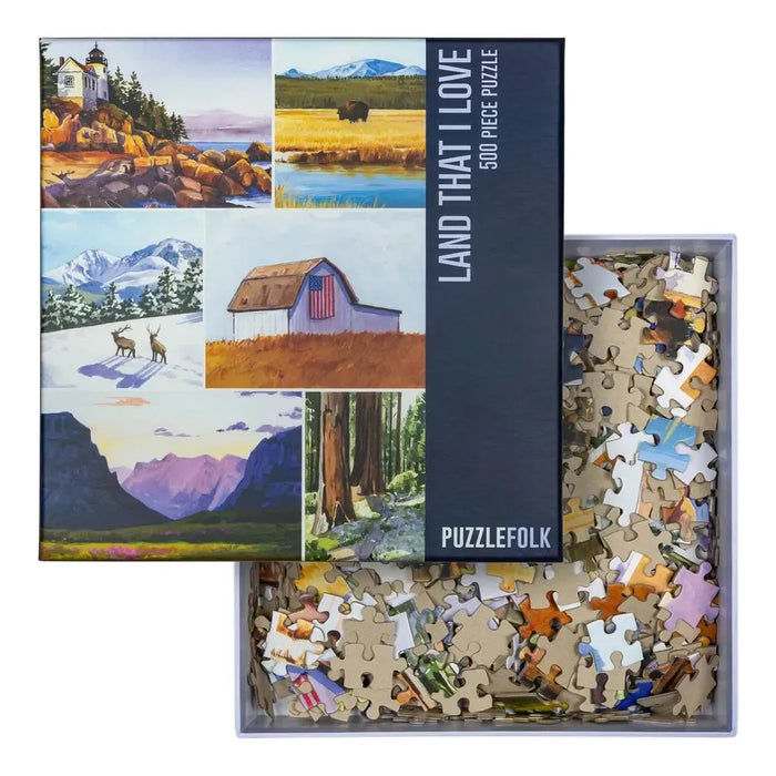Land that I Love 500 Piece Jigsaw Puzzle PuzzleFolk - for just $25.99! 