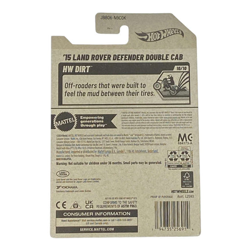 Hot Wheels '15 Land Rover Defender Double Cab - HW Dirt Series 10/10 - for just $1.79! 