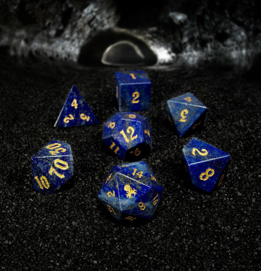 Kraken Dice - Lapis Lazuli Semi-Precious Gemstone 7 pc Dice Set - for just $84.95! 