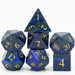 Lapis Lazuli - Gemstone Engraved with Gold RPG Dice Set - for just $99.99! 