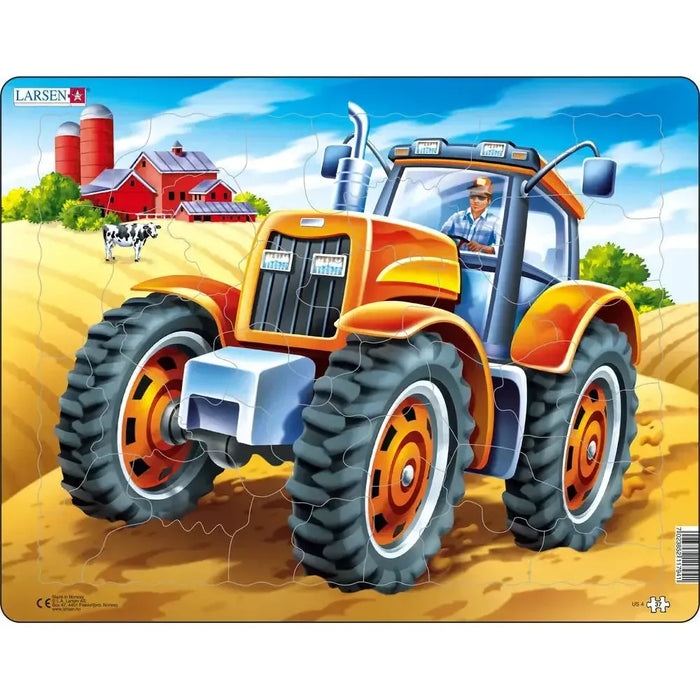 Large Tractor 37 Piece Tray Jigsaw Puzzle Larsen - for just $11.99! 