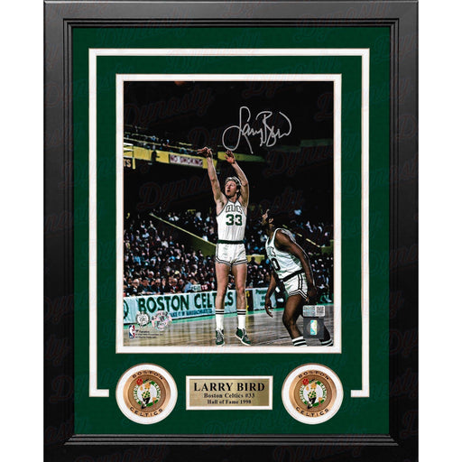 Larry Bird in Action Boston Celtics Autographed 8" x 10" Framed Basketball Photo - Premium Autographed Framed Basketball Photos - Just $269.99! Shop now at Retro Gaming of Denver