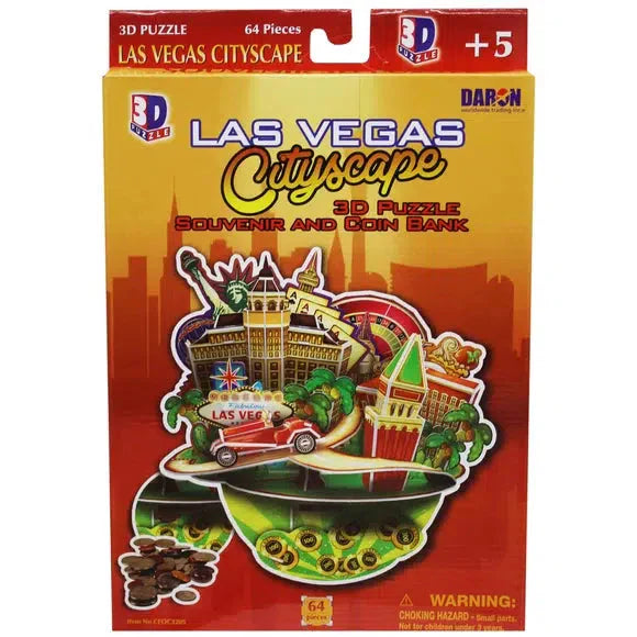 Las Vegas Cityscape 64 Piece 3D Puzzle and Coin Bank - for just $5.99! 