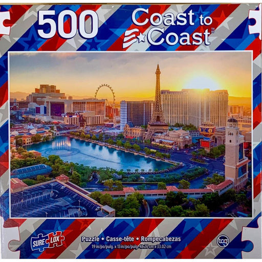 Las Vegas Coast to Coast 500 Piece Jigsaw Puzzle Sure Lox - for just $14.99! 
