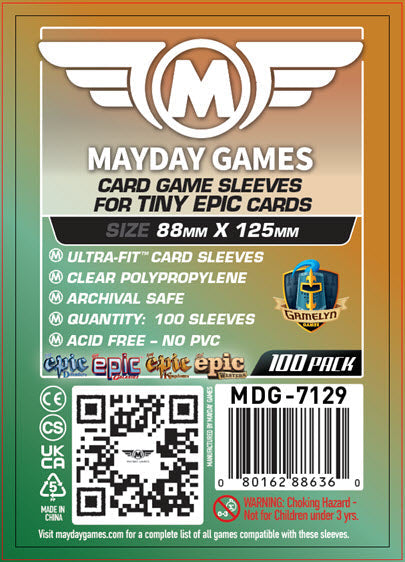 "Tiny Epic Kingdoms" Compatible Card Sleeves (88x125mm) - for just $4! 