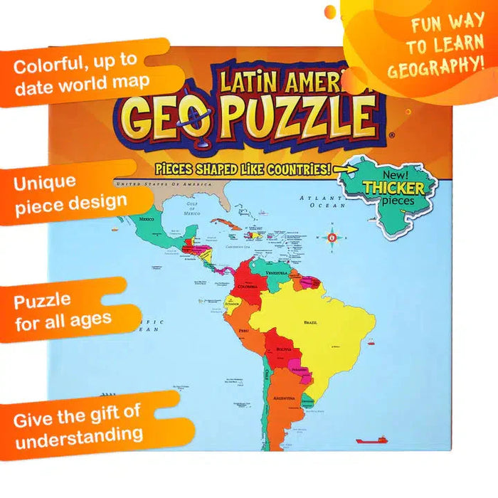 Latin America GeoPuzzle 50 Piece Jigsaw Puzzle Geotoys - for just $21.99! 