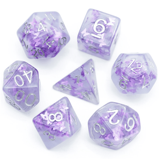 Lavender Butterfly RPG Dice Set - for just $14.99! 
