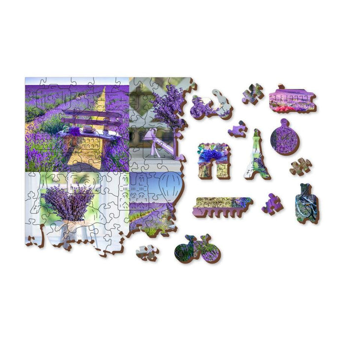 Lavender France 300 Piece Wood Jigsaw Puzzle Wooden City - for just $24.99! 