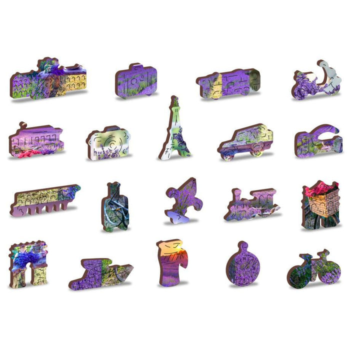 Lavender France 300 Piece Wood Jigsaw Puzzle Wooden City - for just $24.99! 
