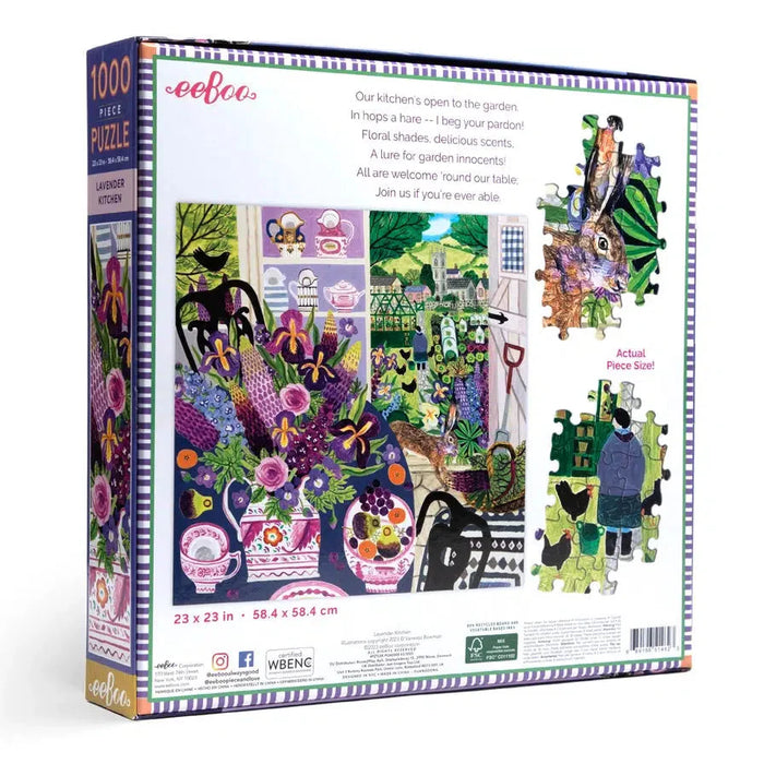 Lavender Kitchen 1000 Piece Jigsaw Puzzle eeBoo - for just $26.99! 