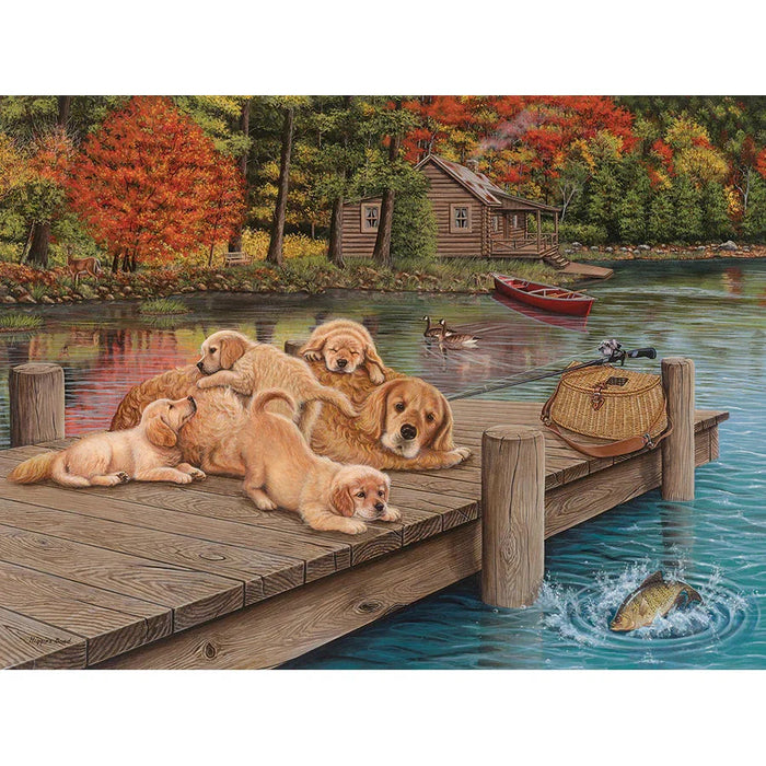 Lazy Day on the Dock 275 Large Piece Jigsaw Puzzle Cobble Hill - for just $17.99! 