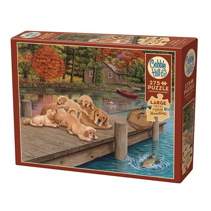 Lazy Day on the Dock 275 Large Piece Jigsaw Puzzle Cobble Hill - for just $17.99! 