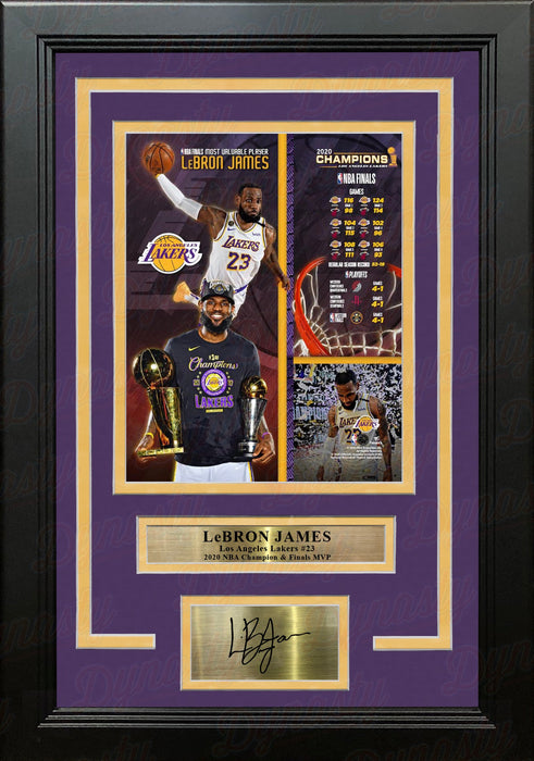 LeBron James 2020 NBA Champions LA Lakers 8x10 Framed Collage Photo with Engraved Autograph - for just $89.99! 