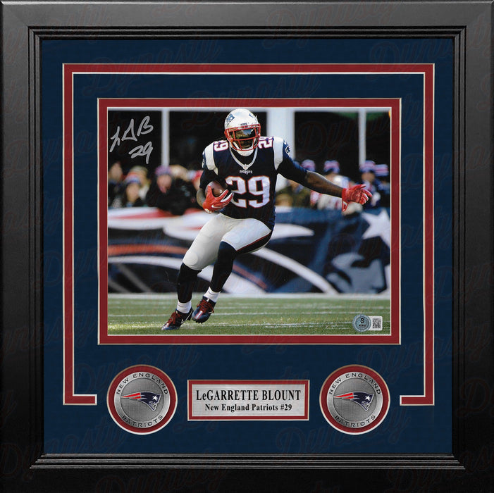 LeGarrette Blount in Action Autographed New England Patriots 8" x 10" Framed Football Photo - for just $99.99! 