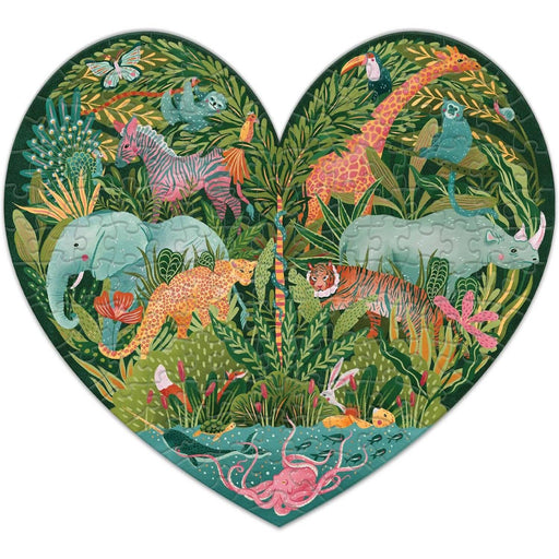 Leave Her Wild 140 Piece Mini Heart Shaped Jigsaw Puzzle Lantern Press - for just $14.99! 