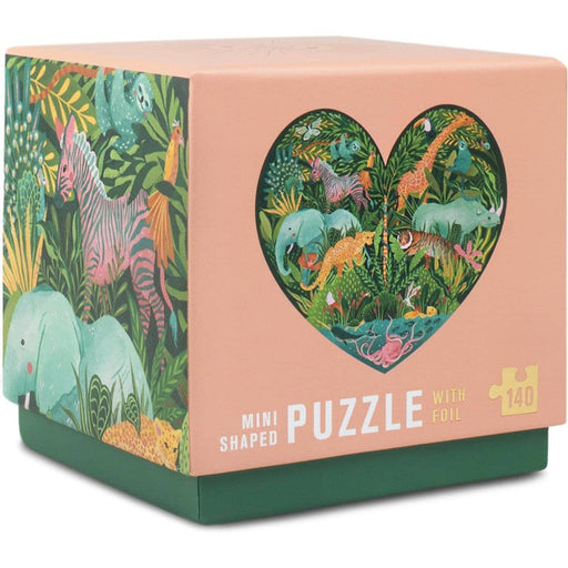 Leave Her Wild 140 Piece Mini Heart Shaped Jigsaw Puzzle Lantern Press - for just $14.99! 