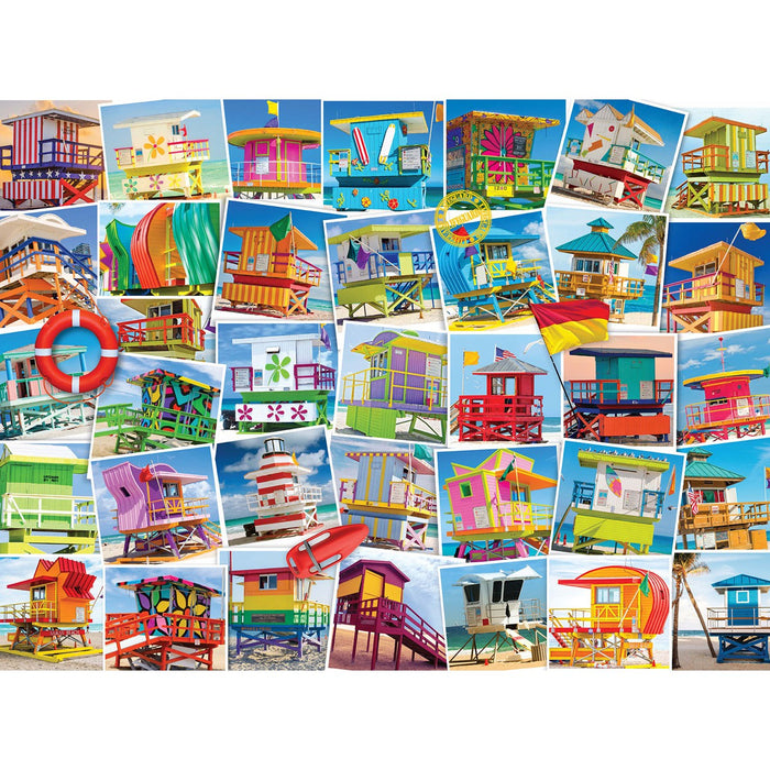 Lifeguard Towers 1000 Piece Jigsaw Puzzle Eurographics - for just $19.99! 