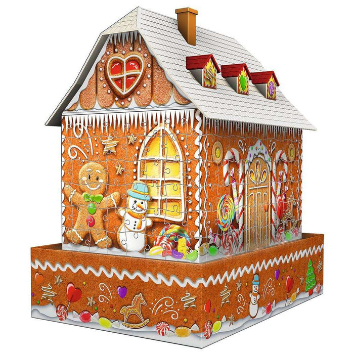 Light-Up Gingerbread House 257 Piece 3D Jigsaw Puzzle Ravensburger - for just $44.99! 