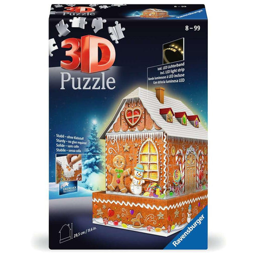 Light-Up Gingerbread House 257 Piece 3D Jigsaw Puzzle Ravensburger - for just $44.99! 