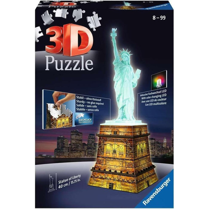 Light-Up Statue of Liberty 120 Piece 3D Jigsaw Puzzle Ravensburger - for just $49.99! 