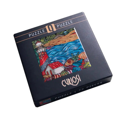 Lighthouse Color Mix Q 72 Piece Pocket Jigsaw Puzzle Curiosi - for just $6.99! 