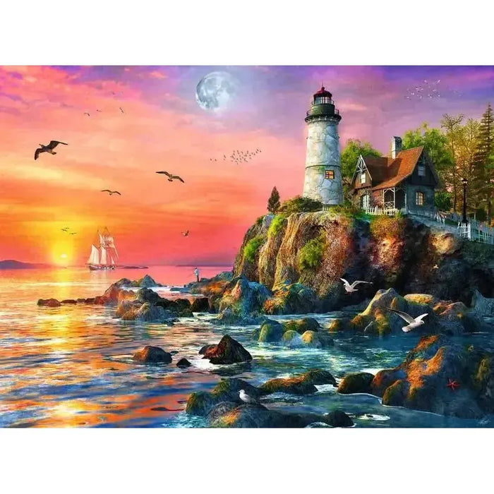 Lighthouse at Sunset 500 Piece Jigsaw Puzzle Ravensburger - for just $19.99! 
