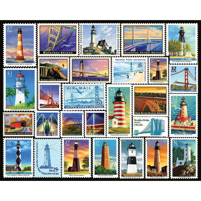 Lighthouses & Bridges 1000 Piece Jigsaw Puzzle White Mountain - for just $19.99! 