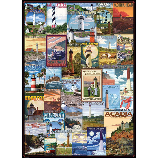 Lighthouses Vintage Posters 1000 Piece Jigsaw Puzzle Eurographics - for just $19.99! 