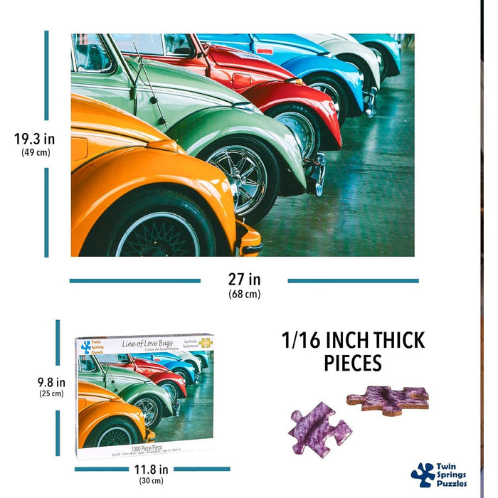 Line of Love Bugs 1000 Piece Jigsaw Puzzle Twin Spring - for just $19.99! 