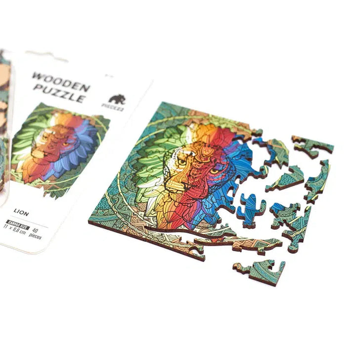 Lion 40 Piece Mini Wooden Jigsaw Puzzle Geek Toys - for just $14.99! 