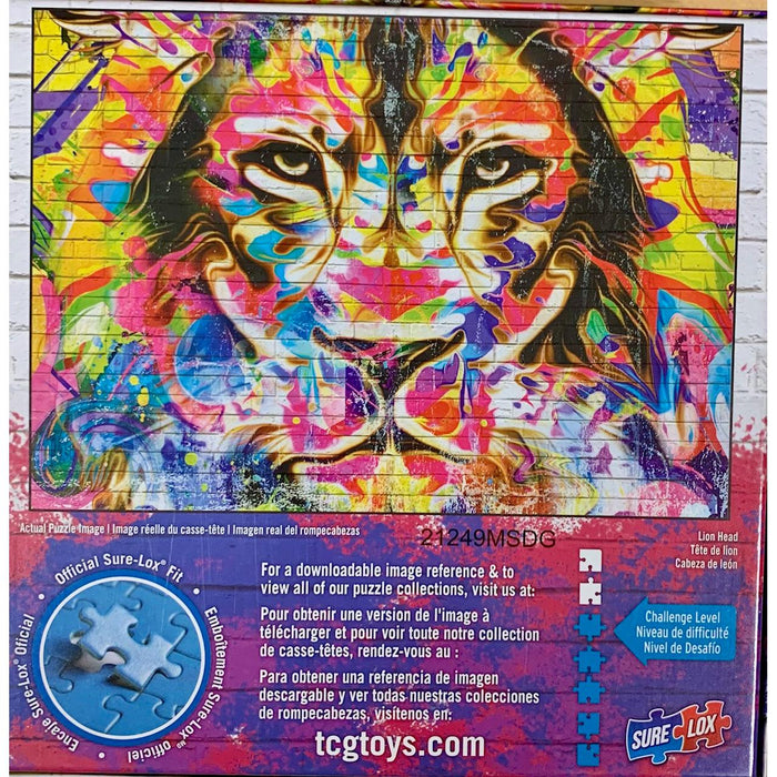 Lion Head Street Murals 1000 Piece Jigsaw Puzzle Sure Lox - for just $14.99! 