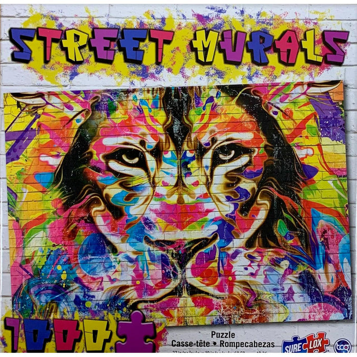 Lion Head Street Murals 1000 Piece Jigsaw Puzzle Sure Lox - for just $14.99! 