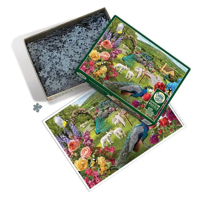 Little Lambs Rose Garden 1000 Piece Jigsaw Puzzle Cobble Hill - for just $19.99! 