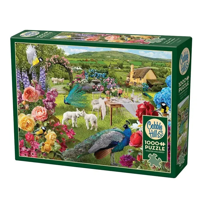 Little Lambs Rose Garden 1000 Piece Jigsaw Puzzle Cobble Hill - for just $19.99! 