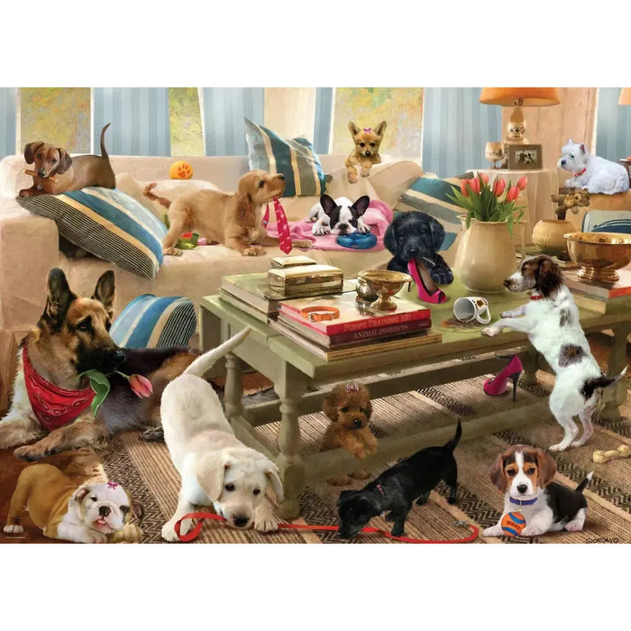 Living Room Pups 300 Piece Jigsaw Puzzle Eurographics - for just $17.99! 