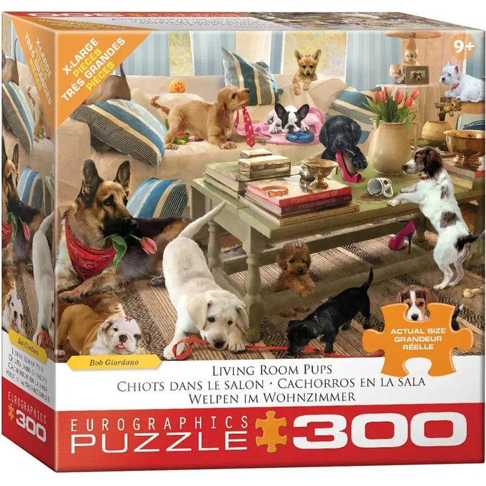 Living Room Pups 300 Piece Jigsaw Puzzle Eurographics - for just $17.99! 