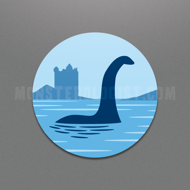 Loch Ness Monster Circle Sticker - for just $3.50! 