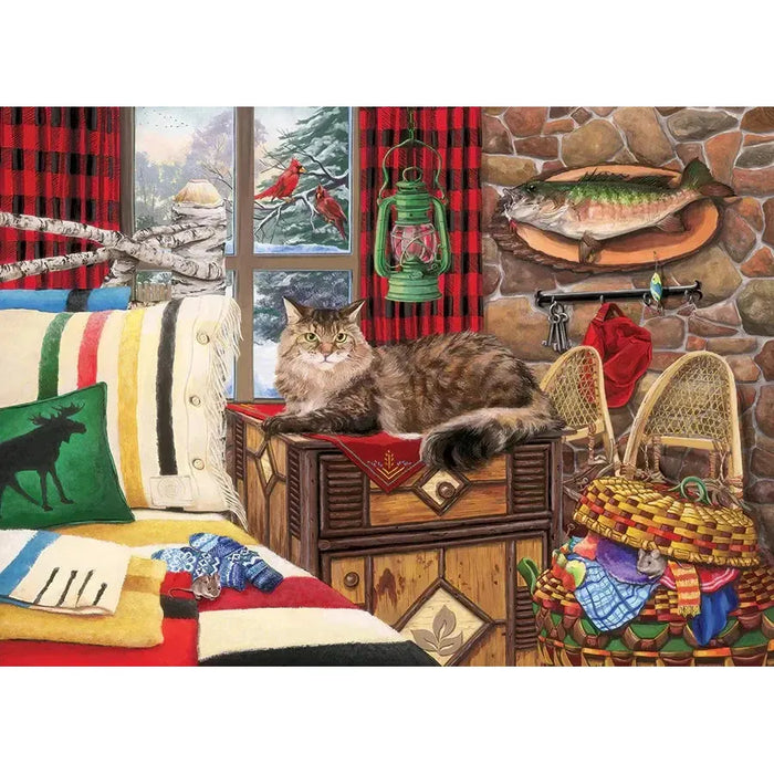 Lodge Cat 1000 Piece Jigsaw Puzzle Cobble Hill - for just $19.99! 