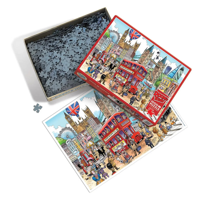 London Calling Doodle Town 1000 Piece Jigsaw Puzzle Cobble Hill - for just $19.99! 