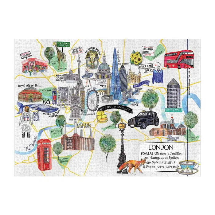 London Map 1000 Piece Jigsaw Puzzle Galison - for just $19.99! 